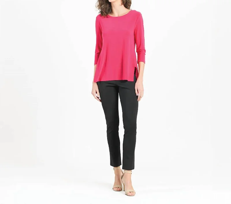 Parachute Hem Tunic Top In Pink Daily Deals