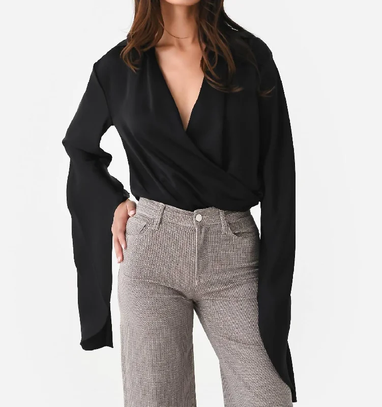 Paradisa Wrap Top In Black Find Your Unique Flair