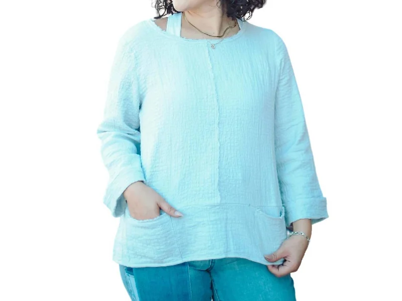 Pattern Play Pocket Pullover In Putty Stylish Looks