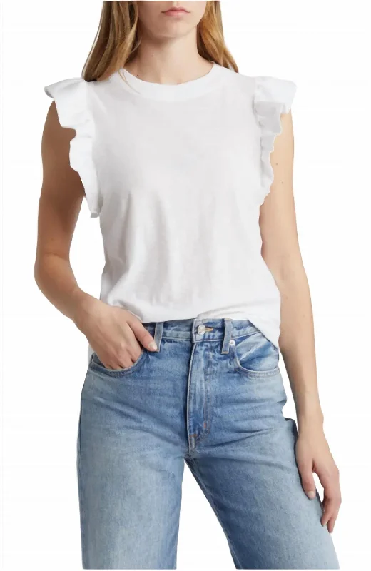 Paulette Cami Top In White Bold Silhouette