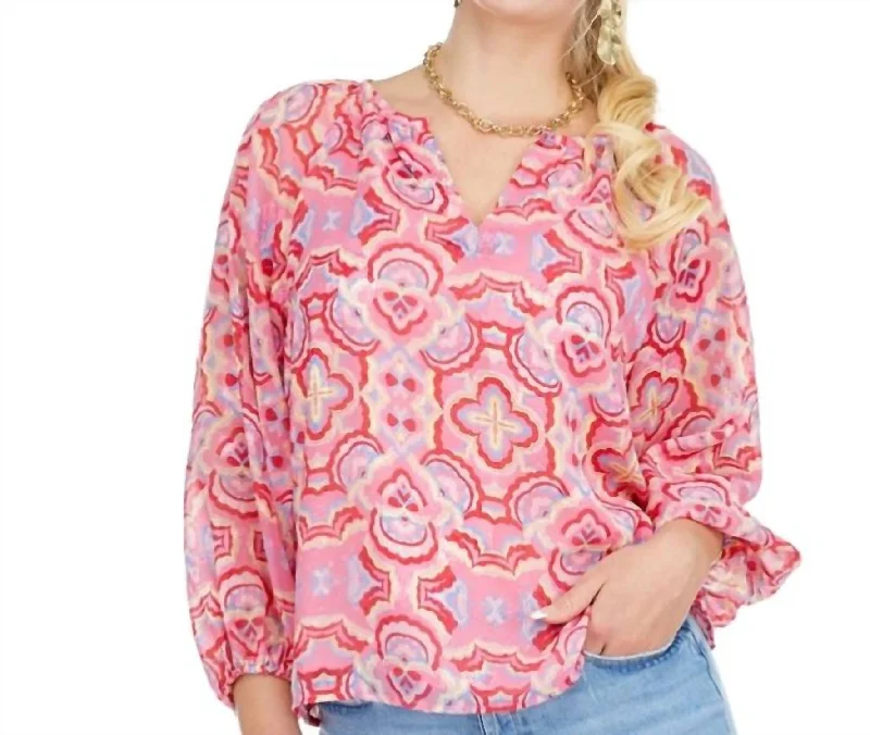 Peasant Top In Pink Passion Find Your Unique Flair