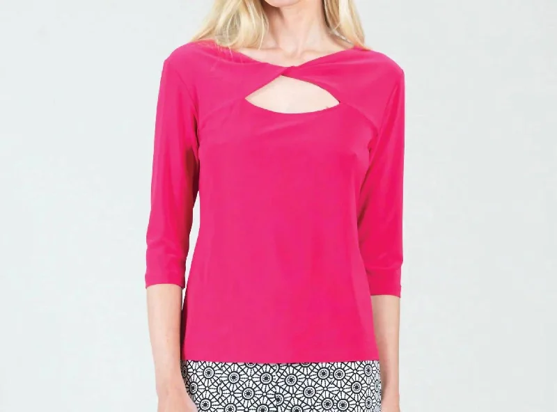 Perfect Illusion Top In Hot Pink Best Deals Of The Season