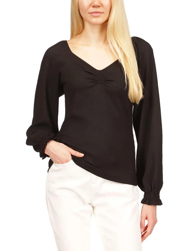 Petites    Womens Square Neck Puff Sleeve Blouse Exclusive Sale