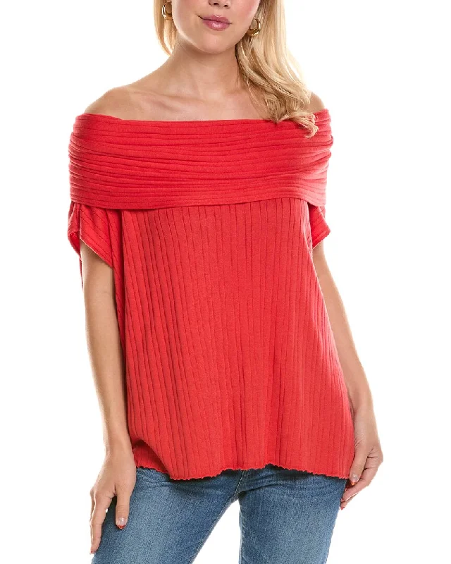 PLANET Ribbed Off-the-Shoulder Top Hot Brand Discounts