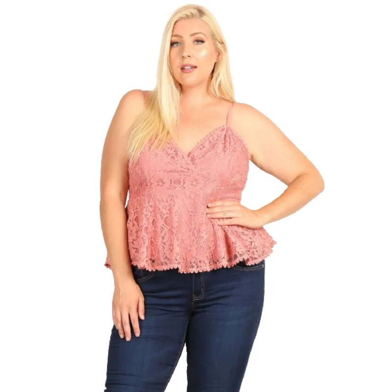 Plus Size Lace Sleeveless Top Comfort Meets Fashion