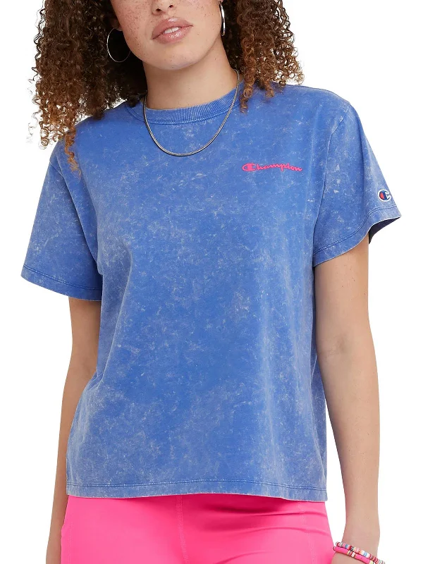 Plus Womens Acid Wash Spring Pullover Top Final Clearance