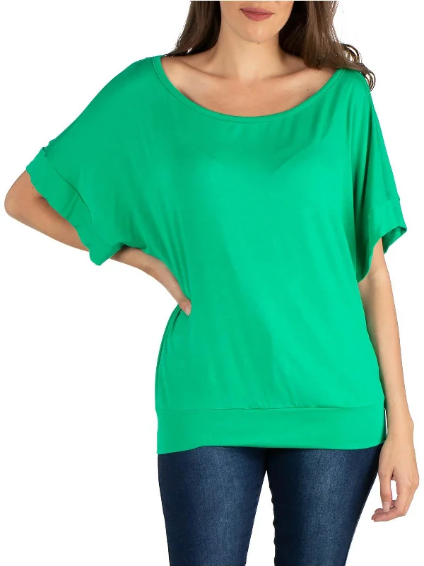 Plus Womens Solid Banded Pullover Top Trendsetter's Closet