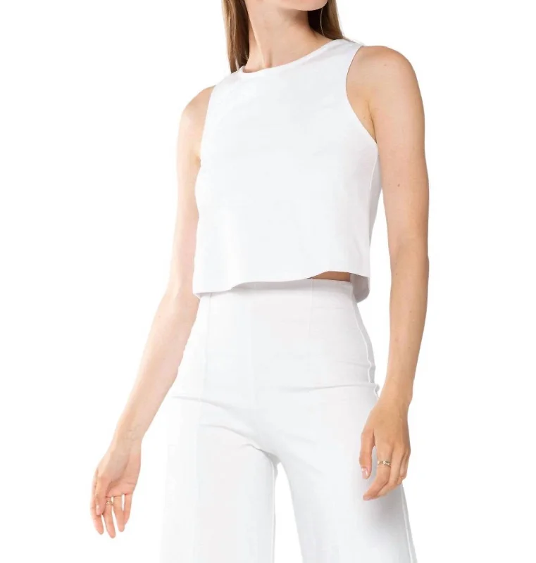 Ponte Tank Top In Off White Attire Sale