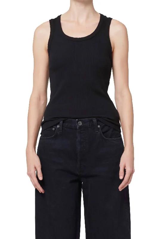 Poppy Tank In Black Stylish Spring Fashion