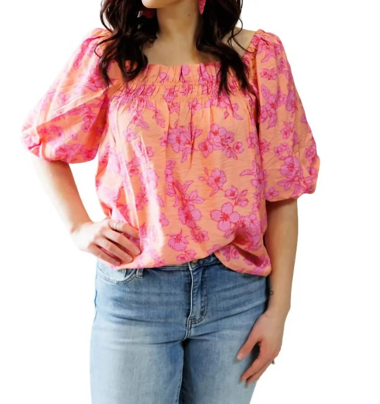 Poppy Top In Pink Seasonal Trends