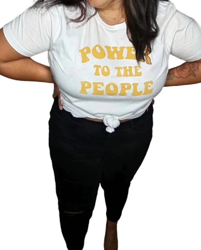 Power To The People Graphic T Shirt In White Big Savings