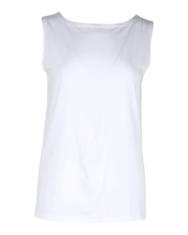 Prada Tank Top in White Cotton Trend Setting Wardrobe