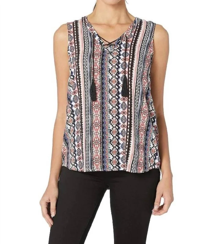 Printed Tie Top In Sunset The Latest Trends