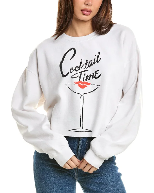 Project Social T Cocktail Time Cropped Sweatshirt Designer Wear On Sale