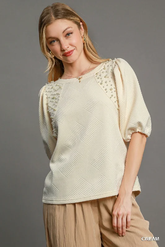 Puff Sleeve Knit Top Unbeatable Prices