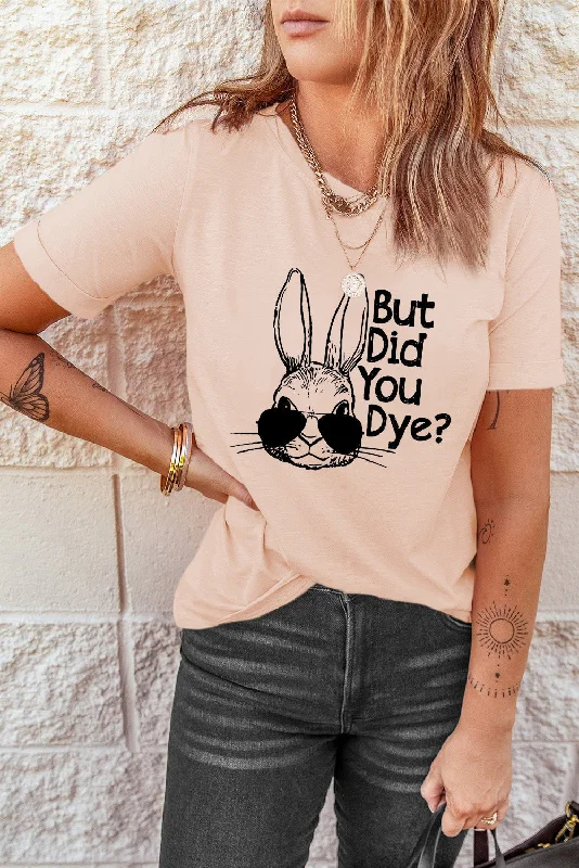 Rabbit Graphic Round Neck T-Shirt Quick Grab Deals