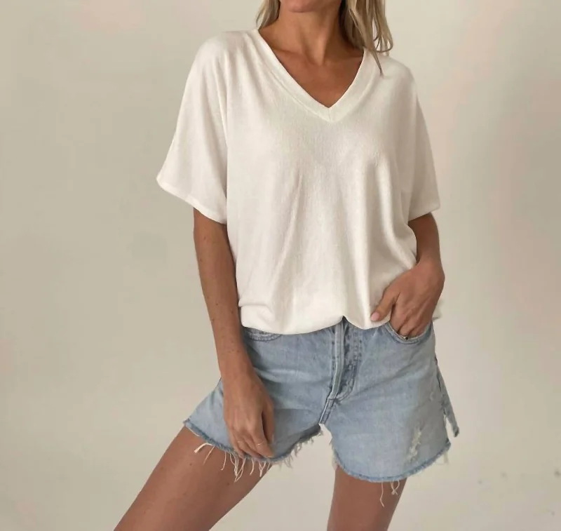 Rae Top In Ivory Casual Chic