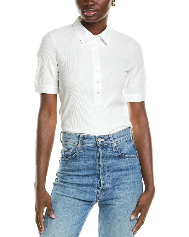 rag & bone Ribbed Polo Shirt Trendy Styles