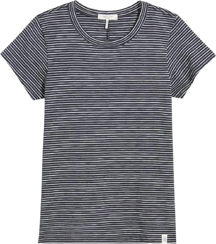 rag & bone Women's The Slub Stripe Tee, Salute Multi Luxury Comfort