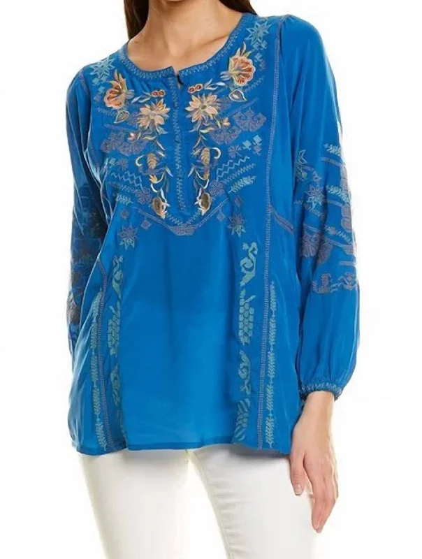 Raisa Blouse In Snorkel Blue New Season Fashion Preview