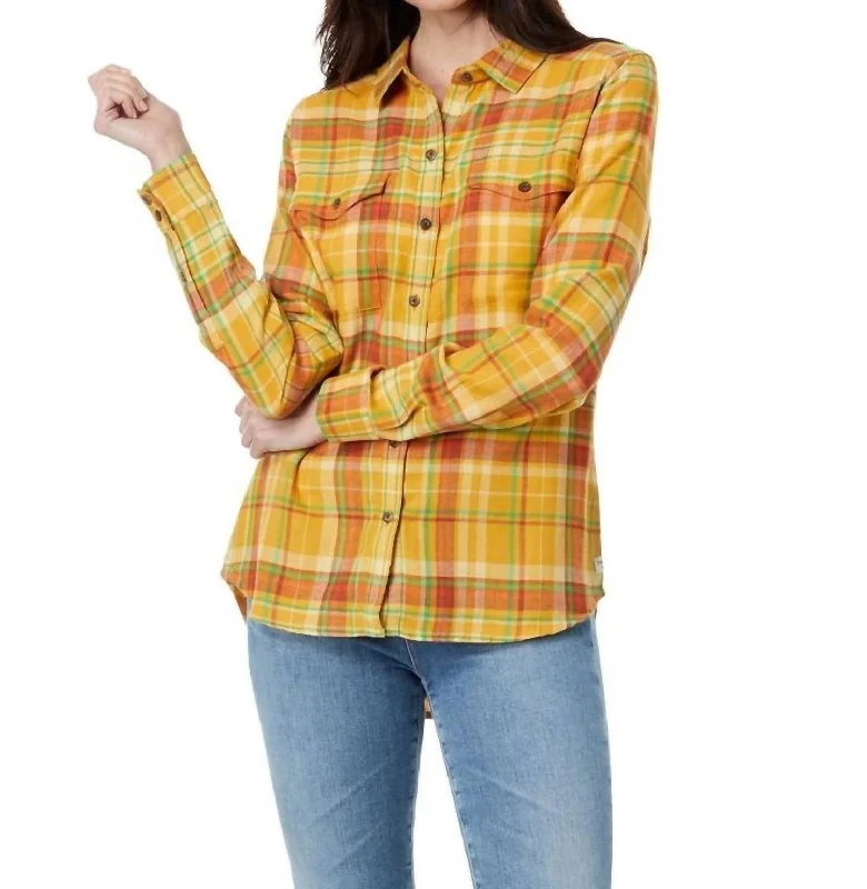 Re-Form Flannel Long Sleeves Shirt In Acorn Formal Outfit