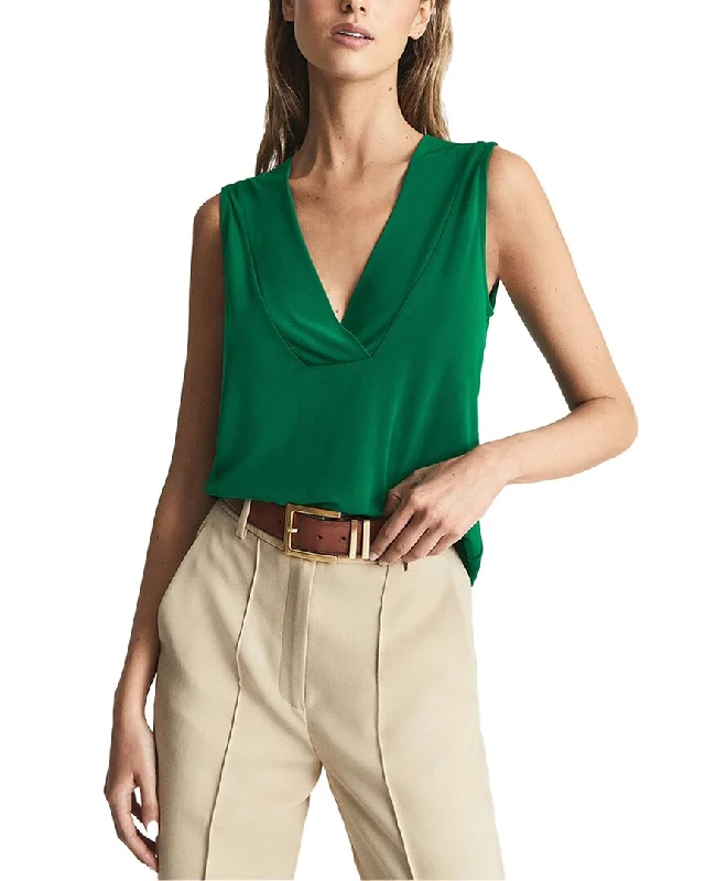 Reiss Taylor V-Neck Shell Blouse Unleash Your Fashion