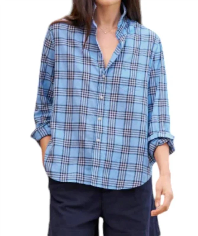 Relaxed Button-Up Shirt In Blue Everyday Wear