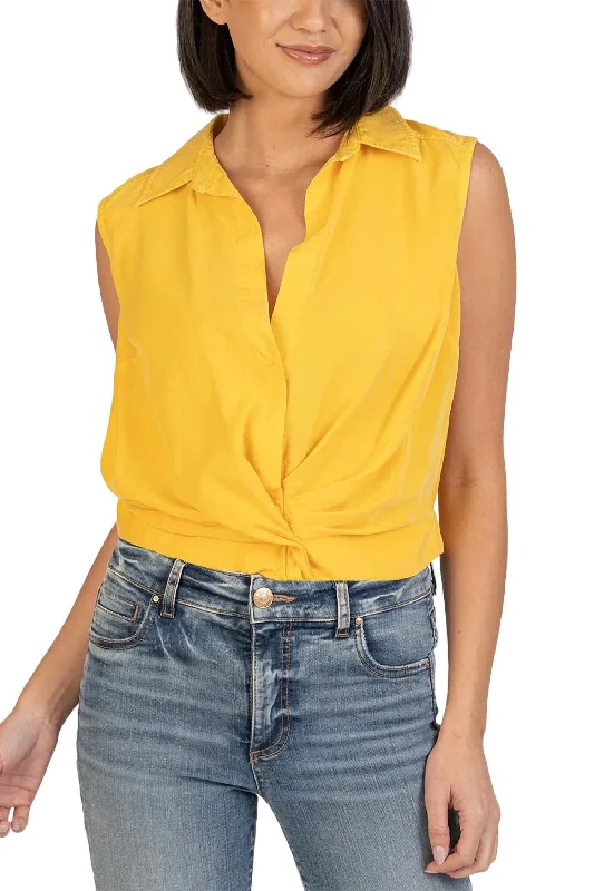 Renata Blouse In Yellow Stylish Savings