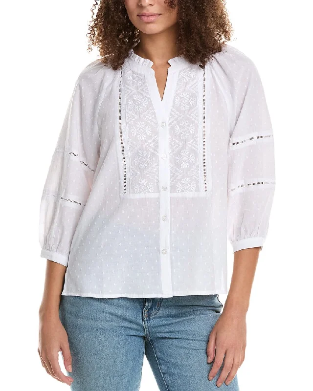 Renuar Swiss Dot Blouse Modern Women's Fashion