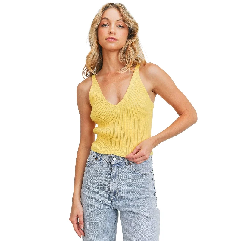 Rib Knit Sleeveless Top Season Offer