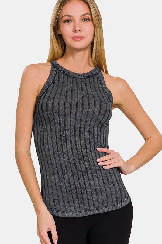 Ribbed Grecian Neck Tank Odd Size Clearance Sale