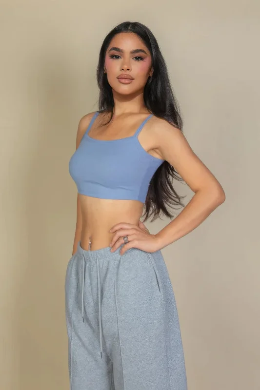 Ribbed Knit Cami Crop Top Wardrobe Upgrade