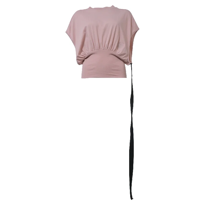 Rick Owens DRKSHDW Tommy Cropped Blouse in Pink Cotton Unbeatable Prices