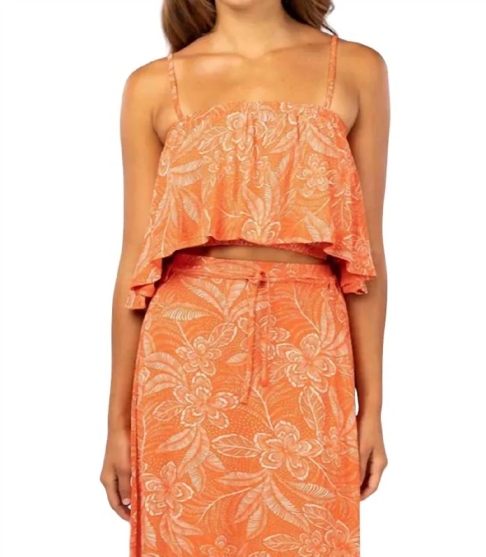 Rio Top In Orange Effortless Style, Endless Impact