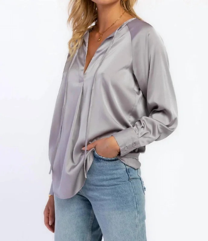 River Blouse In Silver Break Fashion Norms