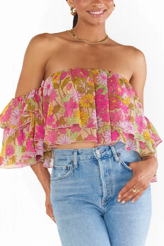 Rosella Ruffle Top In Carnaby Floral The Good Stuff