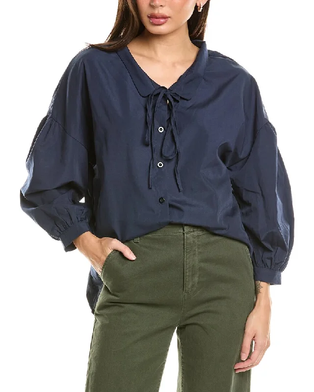 & Rouge Balloon Sleeve Shirt Refined Look