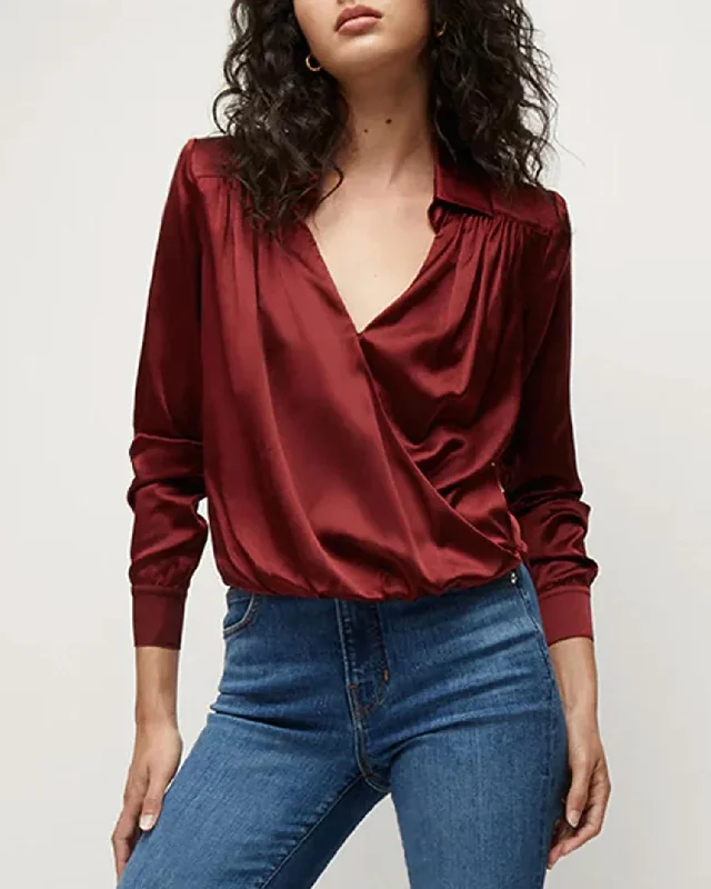 Rozik Top In Maroon Clearance Event