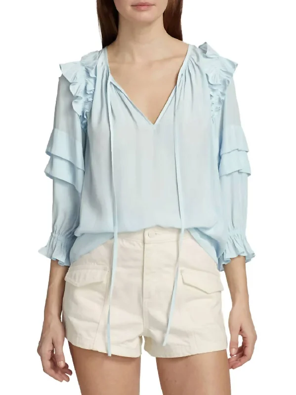 Samira Blouse In Crystal Blue Trendy New Clothes