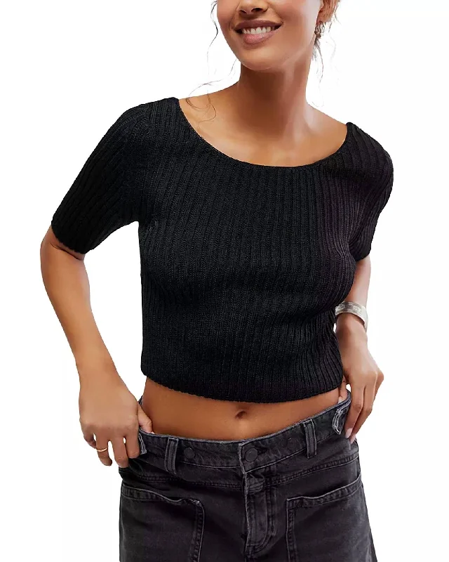 San Lucas Pullover Top In Black Cool Prices