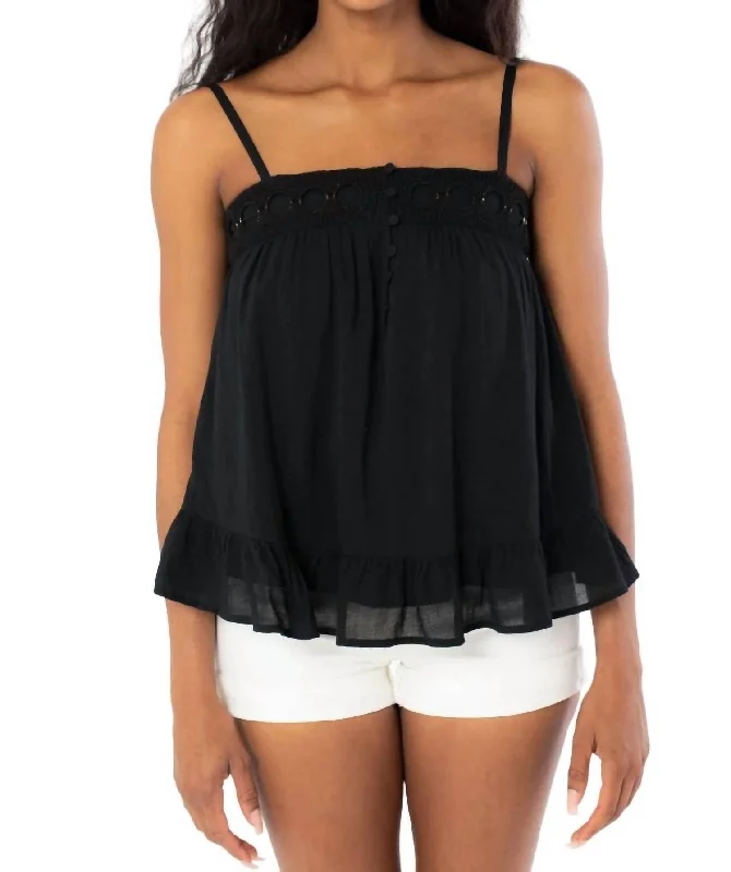 Santorini Tank Top In Black Exclusive Sale