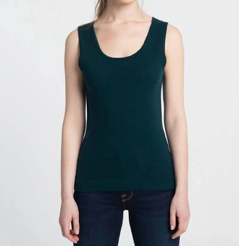 Scoop Neck Tank In Seapine Dive Into Trendy Women's Fashion