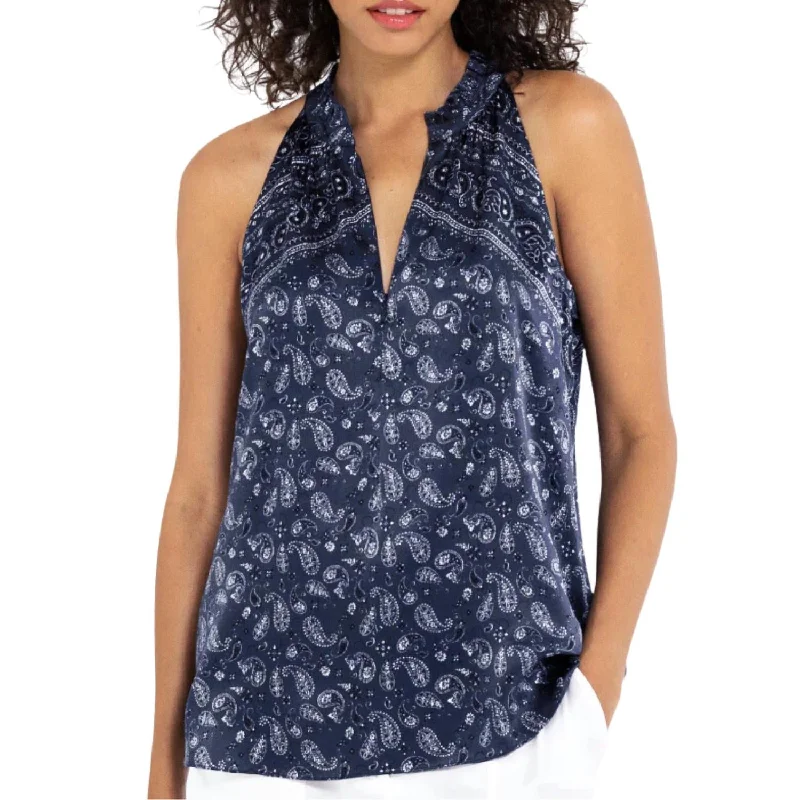 Scuba Top In Midnight Bandana Trendy Pulse