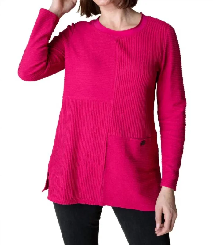 Seamed Tunic In Merlot Exclusive Deals Online