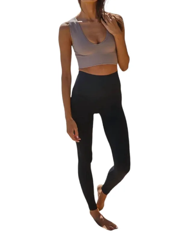 Seamless Reversible Crop Tank Top In Espresso Quality Driven Apparel