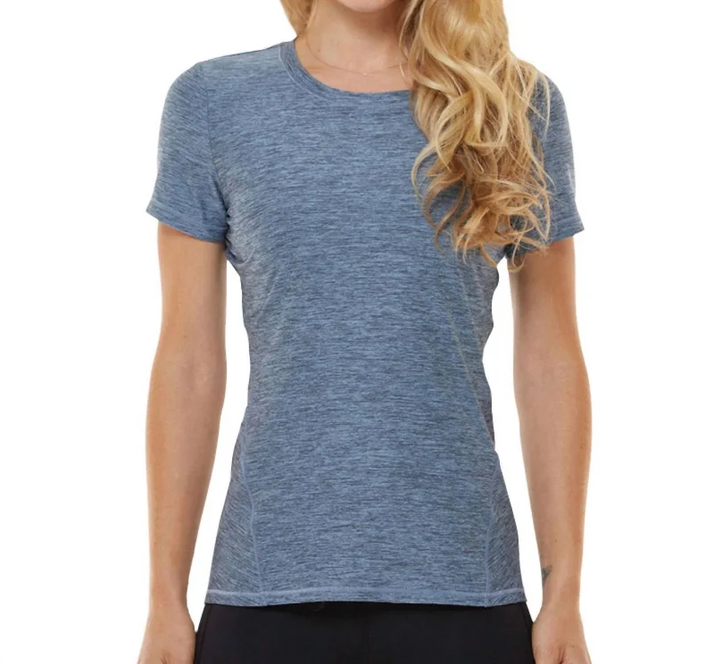 Short Sleeve Trail Tee In Blue Durable Fashion Picks