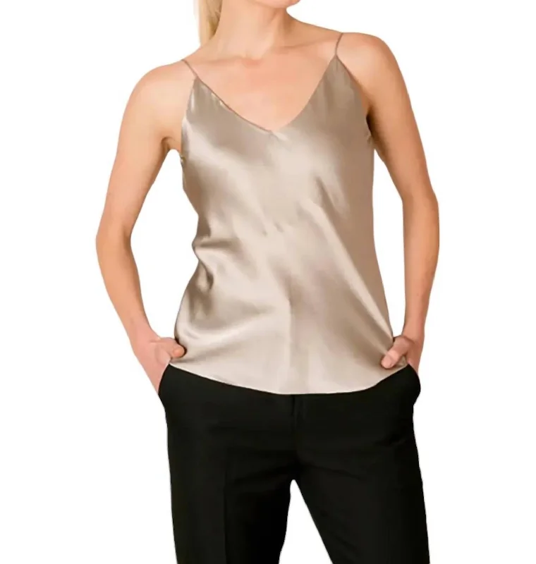 Silk Cami In Champagne Limited - Time Bundle