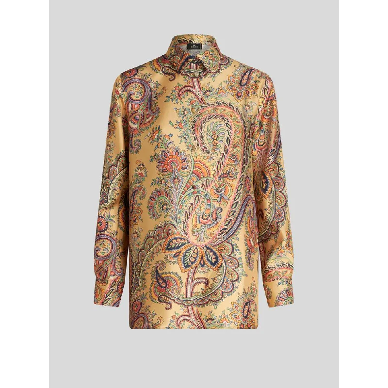 SILK SHIRT WITH PAISLEY PATTERN Athleisure Wear Promotion