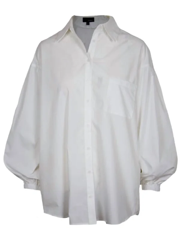 Sjp Button Down In White Chic Allure