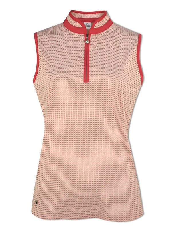 Sleeveless Polo Shirt In Watercolor Stylish Savings